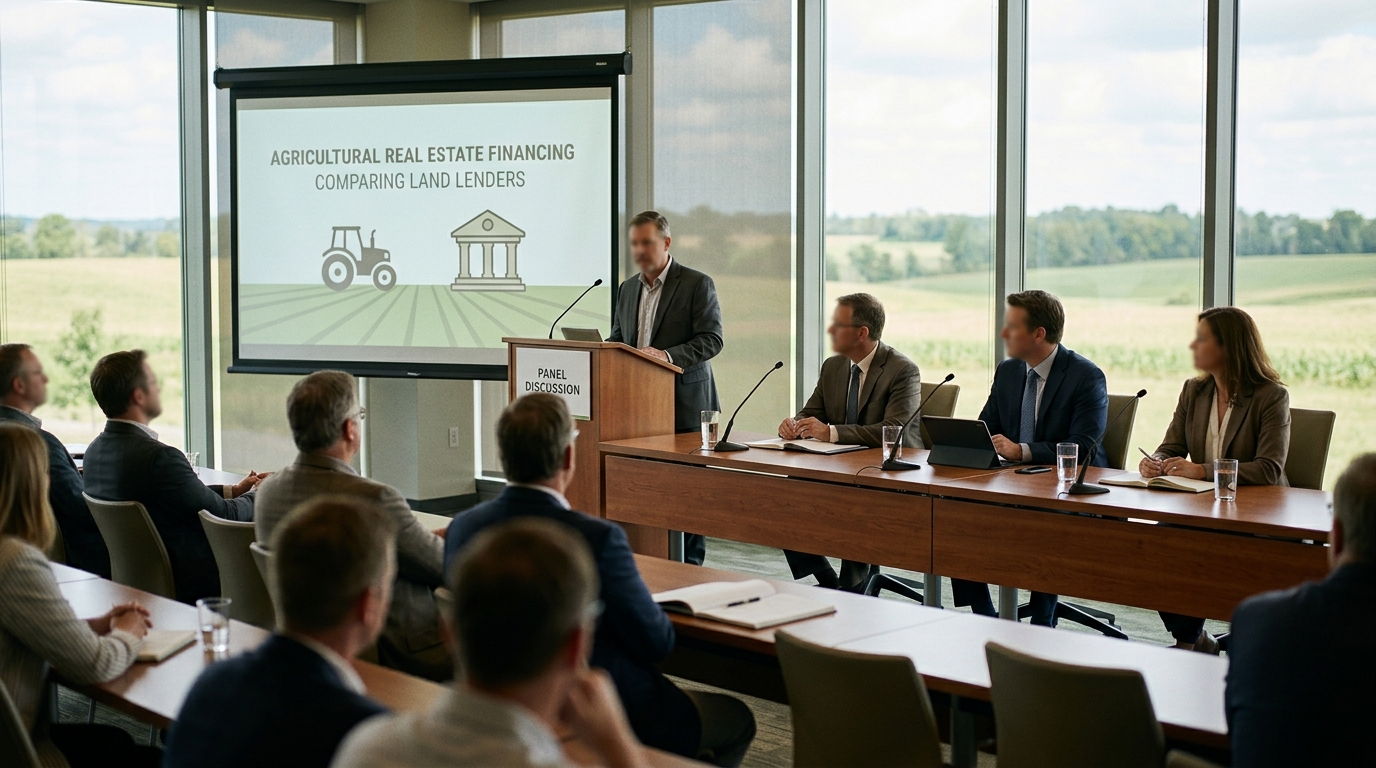 Illustration: Commercial Banks vs. Farm Credit System: Choosing Your 2026 Land Lender